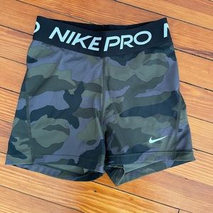 camo nike pro shorts